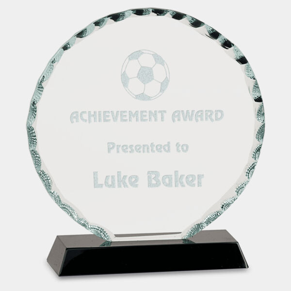 6 1/2" Round Facet Glass on Base Thumbnail