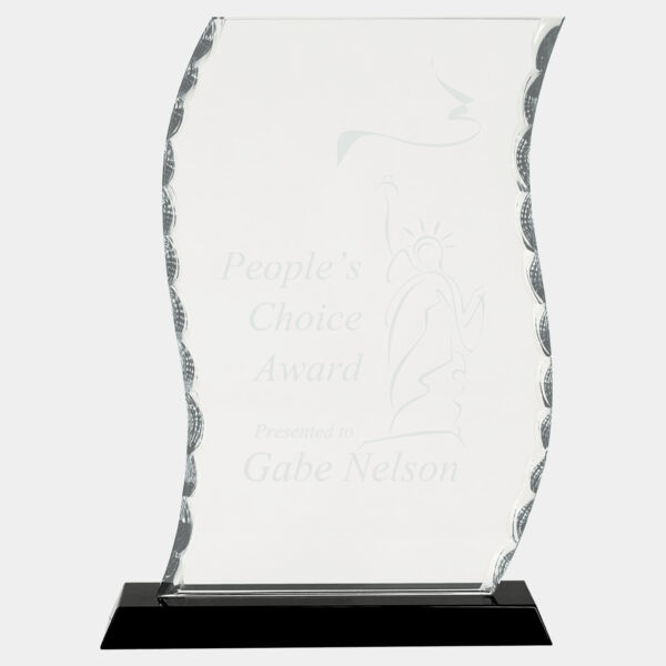 9 1/2" Scroll Facet Glass on Base Thumbnail