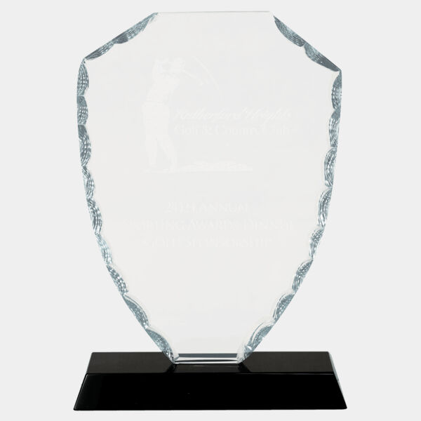 7 1/2" Shield Facet Glass on Base Thumbnail