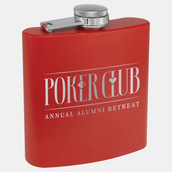 6 oz. Matte Powder Coated Laserable Flask Thumbnail