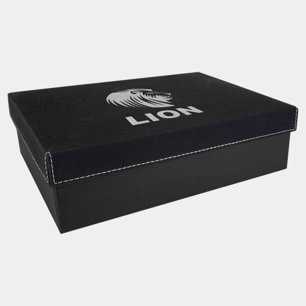 9 7/8 x 7 1/8" Gift Box with Laserable Leatherette Lid Thumbnail
