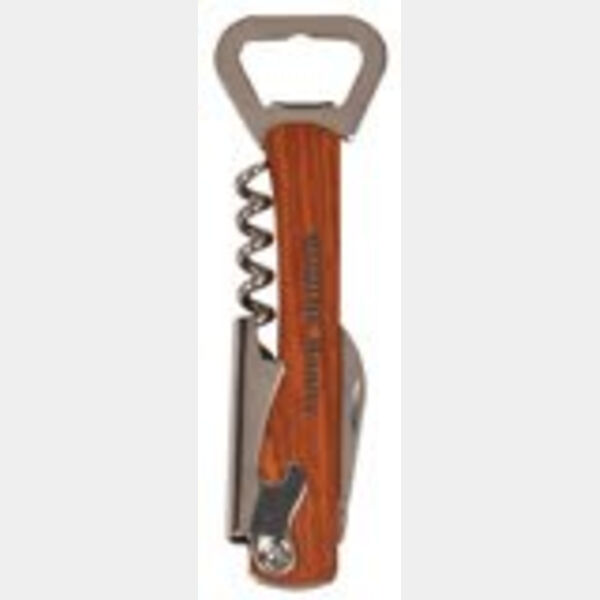 5 1/4" Wooden Bottle Opener & Wine Corkscrew Thumbnail