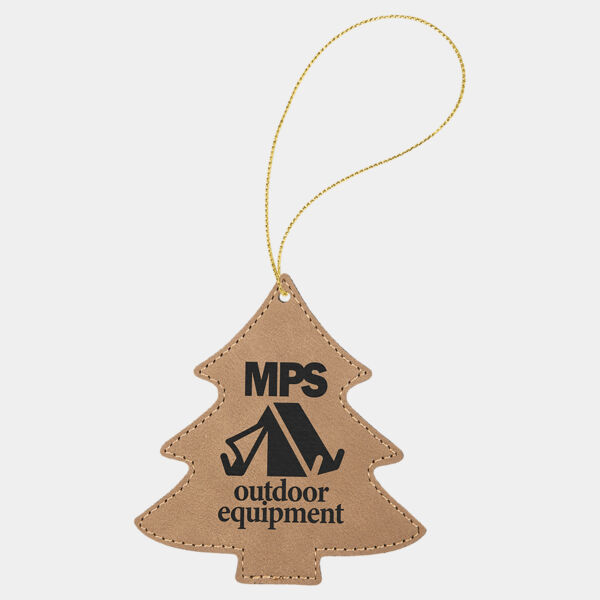 Laserable Leatherette Tree Ornament with String Thumbnail