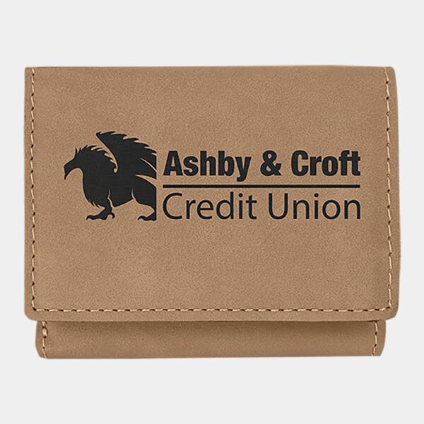 3" x 4" Laserable Leatherette Trifold Wallet Thumbnail