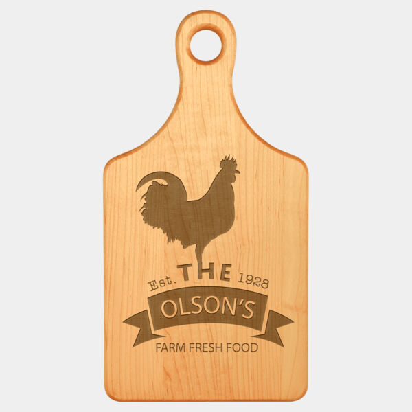 13 1/2" x 7" Paddle Shaped Cutting Board Thumbnail