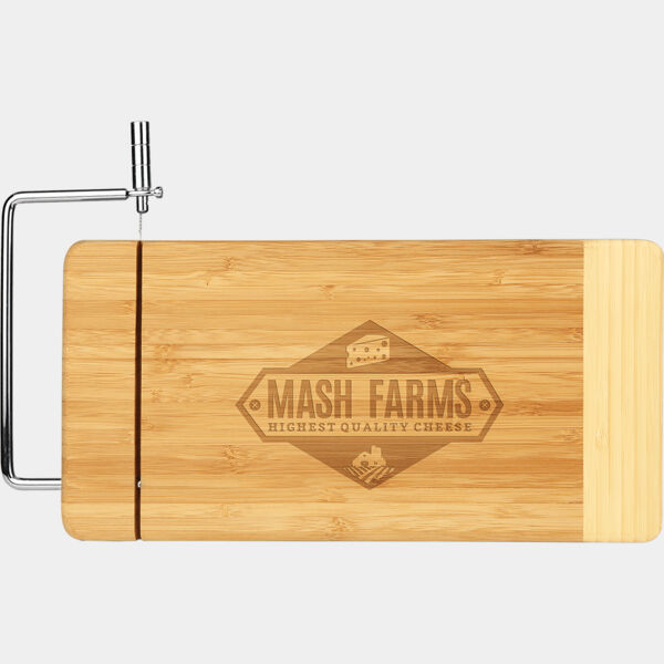 12" x 6" Rectangle Cutting Board with Metal Cheese Cutter Thumbnail