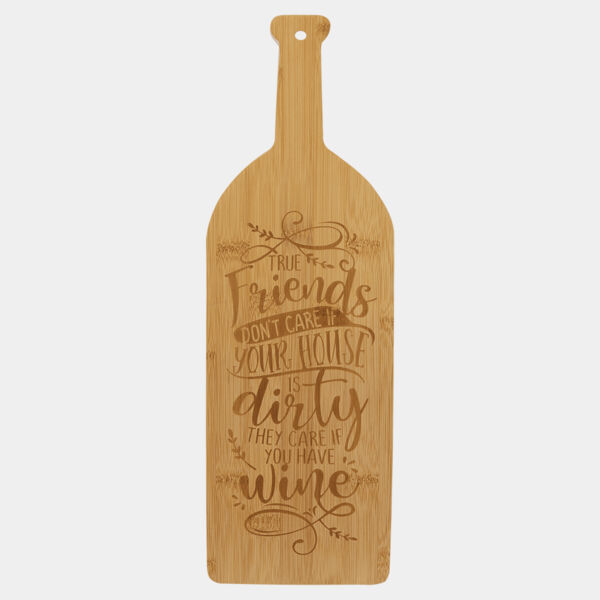 17" x 5 1/4" Wine Bottle Cutting Board Thumbnail
