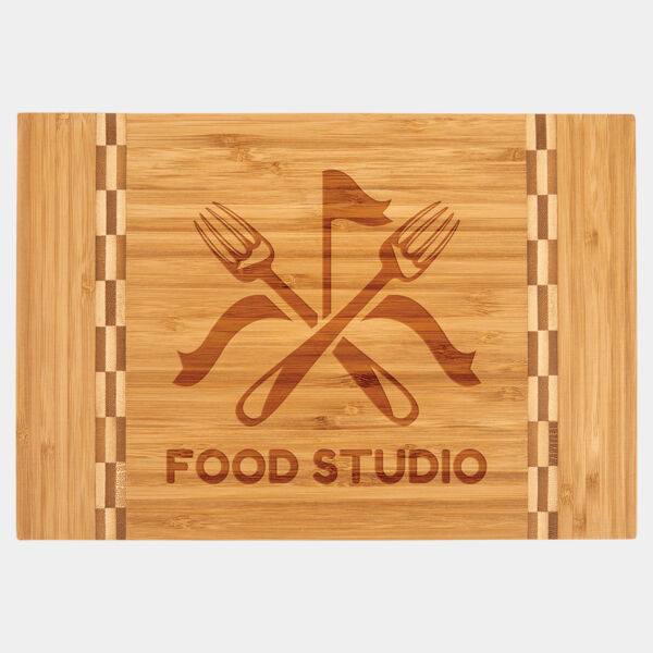 12" x 8 1/4" Cutting Board with Butcher Block Inlay Thumbnail