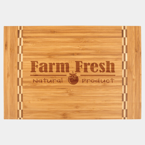 15" x 10 1/4" Cutting Board with Butcher Block Inlay Thumbnail
