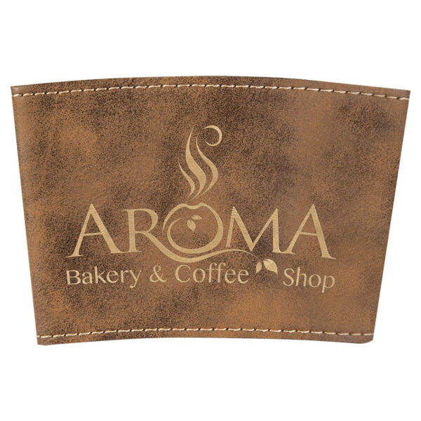 3" Rustic/ Laserable Leatherette Mug Sleeve Thumbnail