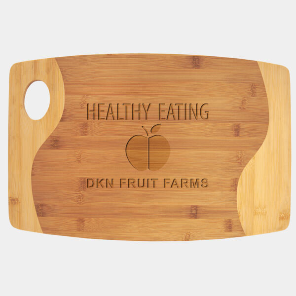 17 3/4" x 11 3/4" Two Tone Cutting Board with Handle Thumbnail
