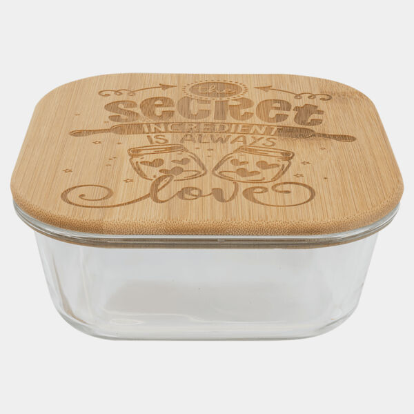 27 oz. Square Glass Container with Lid Thumbnail