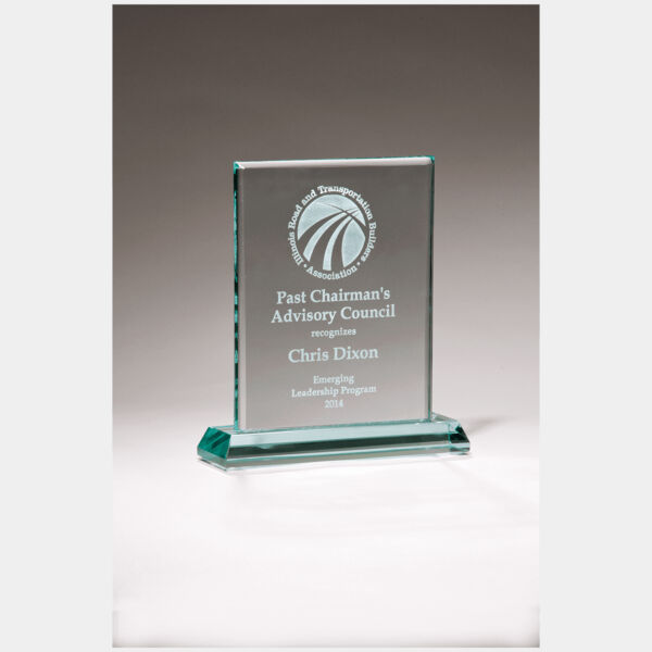 6" x 7" Premium Series Jade Glass Award Thumbnail