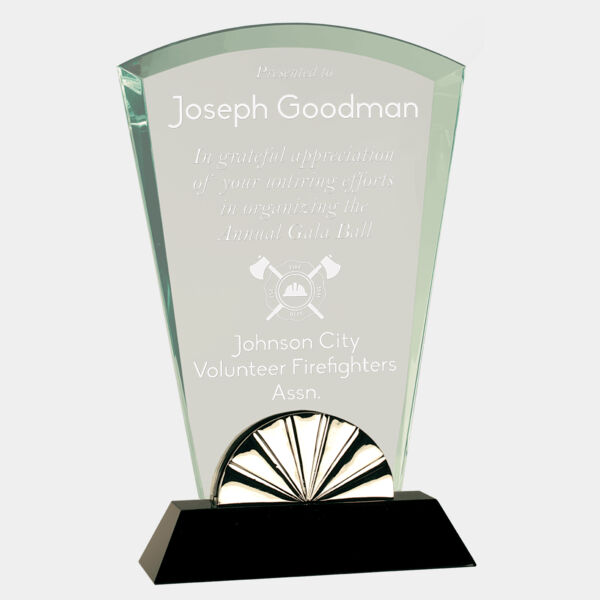 9" Fan Horizon Glass with Base Thumbnail