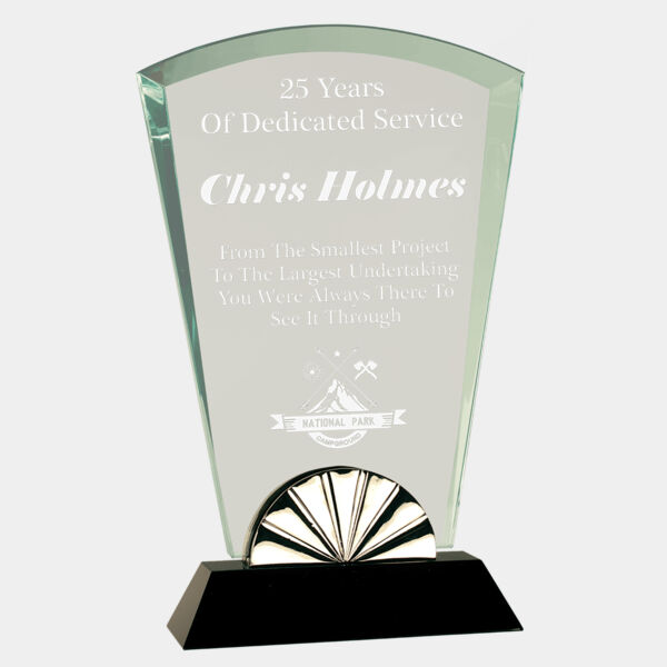 9 3/4" Fan Horizon Glass with Base Thumbnail