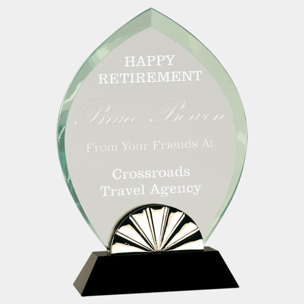 9 3/4" Oval Horizon Glass with Base Thumbnail