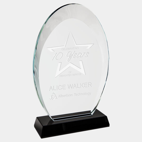 8" Oval Halo Glass with Base Thumbnail