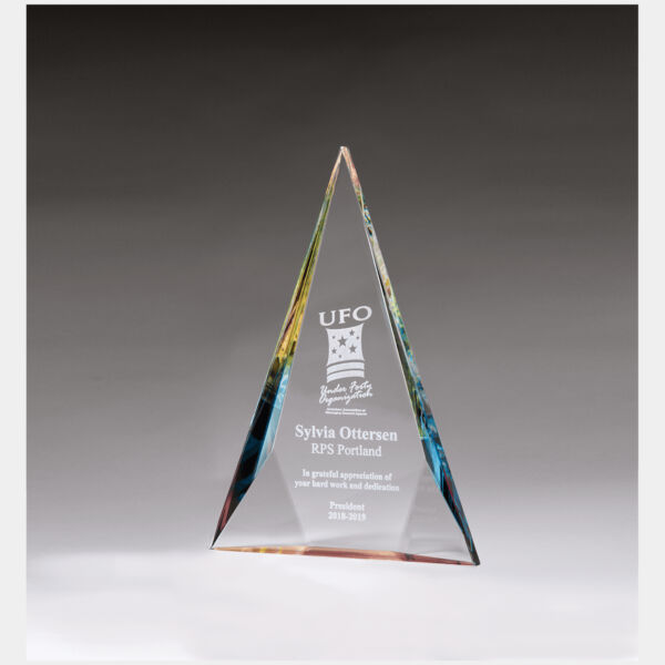 7 3/4" x 11" x 1 1/8" (Tapered) Diamond Series Crystal with Prism-Effect Thumbnail