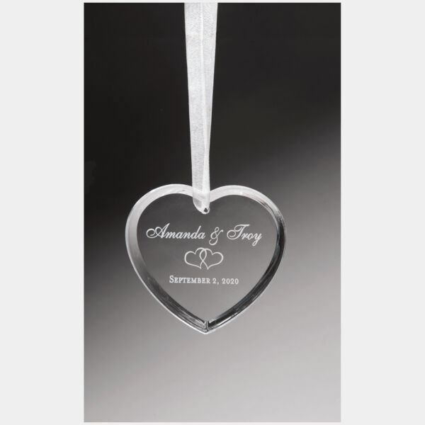 2 1/2" Crystal Heart Ornament Thumbnail