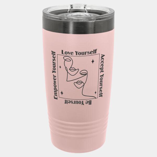 Polar Camel 20 oz. Blush/ ION-Plated Ringneck Tumbler with Slider Lid Thumbnail