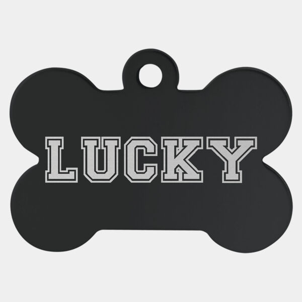 1 1/4" x 3/4" Laserable Anodized Aluminum Bone Pet Tag Thumbnail