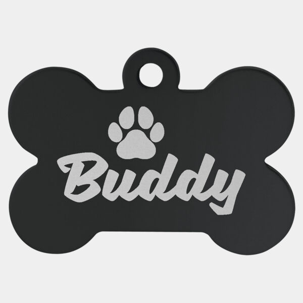 1 1/2" x 1" Laserable Anodized Aluminum Bone Pet Tag Thumbnail