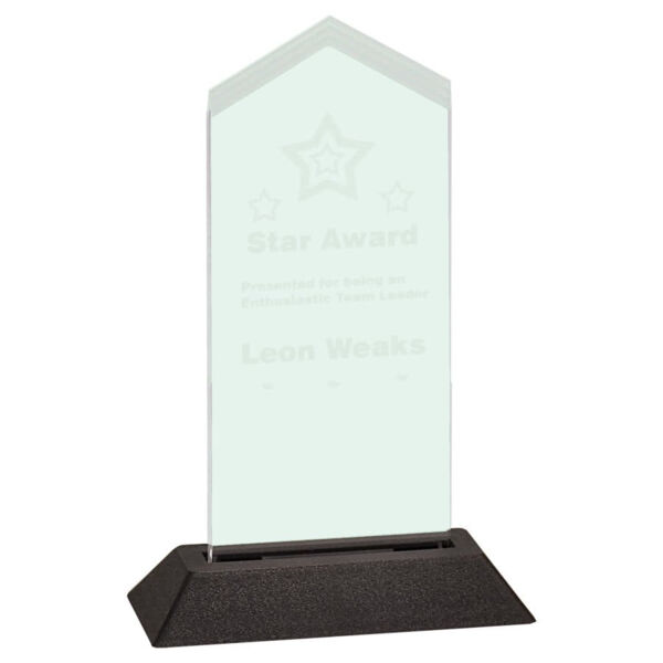 3" x 6" Jade Frosted Arrow Pop-In Acrylic (Base not included) Thumbnail