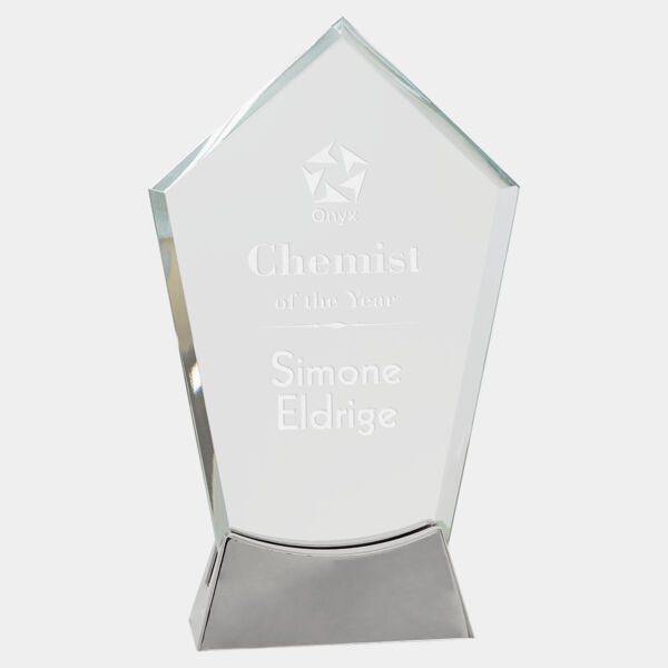 8 1/2" Peak Platinum Glass with Full Metal Base Thumbnail