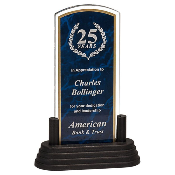 3" x 6" Marbleized Arch Pop-In Acrylic (Base not included) Thumbnail