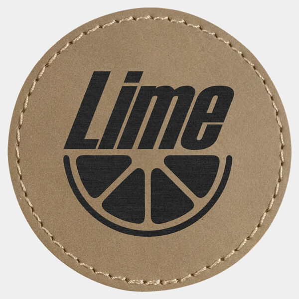 2 1/2" Round Laserable Leatherette Patch with Adhesive Thumbnail