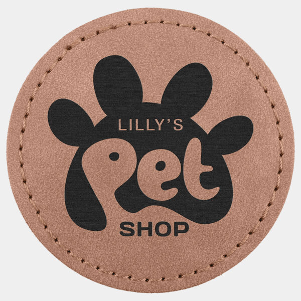 2 1/2" Blush Premier Laserable Leatherette Round Patch with Kota Pro Adhesive - Creekside Collection Thumbnail