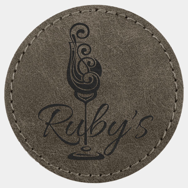 2 1/2" Dark Patch Premier Laserable Leatherette Round Patch with Kota Pro Adhesive - Creekside Collection Thumbnail