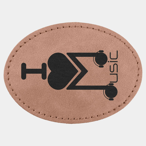 Oval Patch with Kota Pro Adhesive - Laserable Leatherette, Creekside Collection 3 1/2" x 2 1/2", Blush Thumbnail