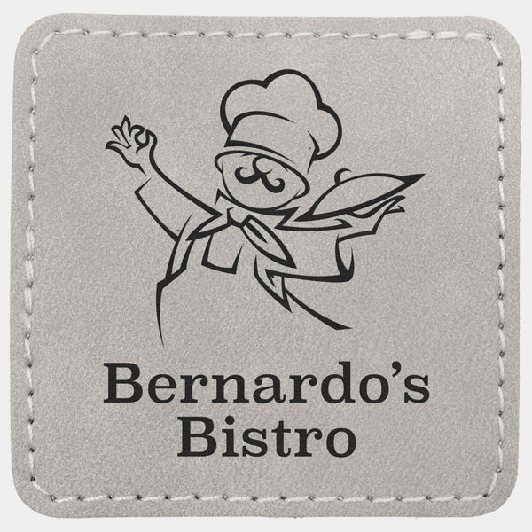 2 1/2" x 2 1/2" Light Premier Laserable Leatherette Square Patch with Kota Pro Adhesive - Creekside Collection Thumbnail