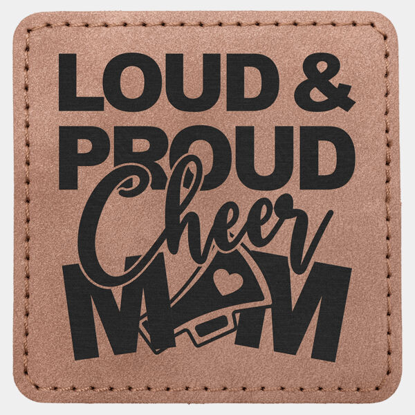 3" x 3" Blush Premier Laserable Leatherette Square Patch with Kota Pro Adhesive - Creekside Collection Thumbnail