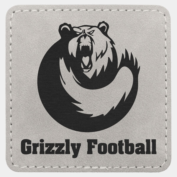 3" x 3" Light Premier Laserable Leatherette Square Patch with Kota Pro Adhesive - Creekside Collection Thumbnail