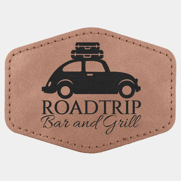 Hex Patch with Kota Pro Adhesive - Laserable Leatherette, Creekside Collection 3 1/2" x 2 1/2", Blush Thumbnail