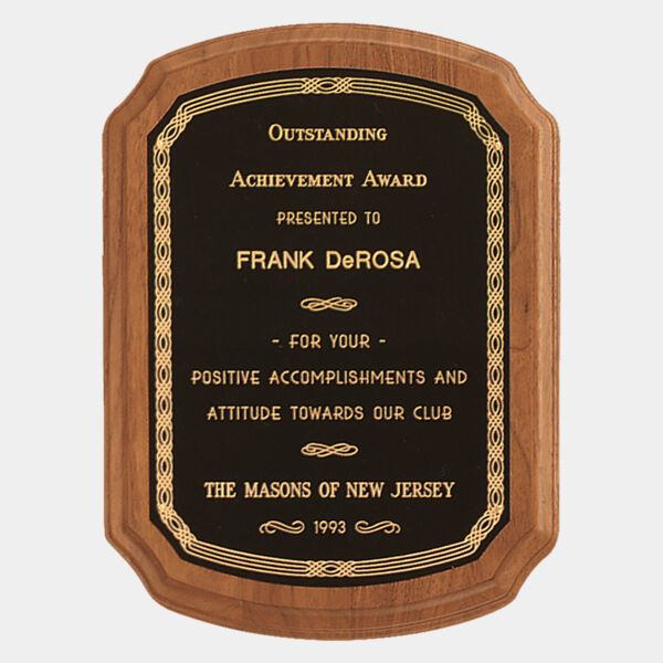 5" x 7" Coventry Series American Plaque with Border Laserable Brass Plate Thumbnail