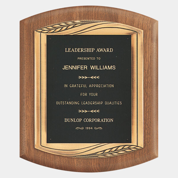11 1/2" x 14" American Plaque with Antique Finish Frame Casting and Laserable Brass Personalization Plate Thumbnail