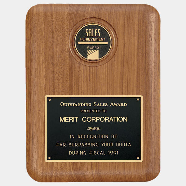 8" x 10 1/2" American CAM Plaque with Brass Plate (Medallion Sold Separately) Thumbnail