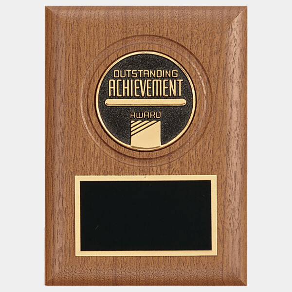 5" x 7" American CAM Plaque with Brass Plate (Medallion Sold Separately) Thumbnail