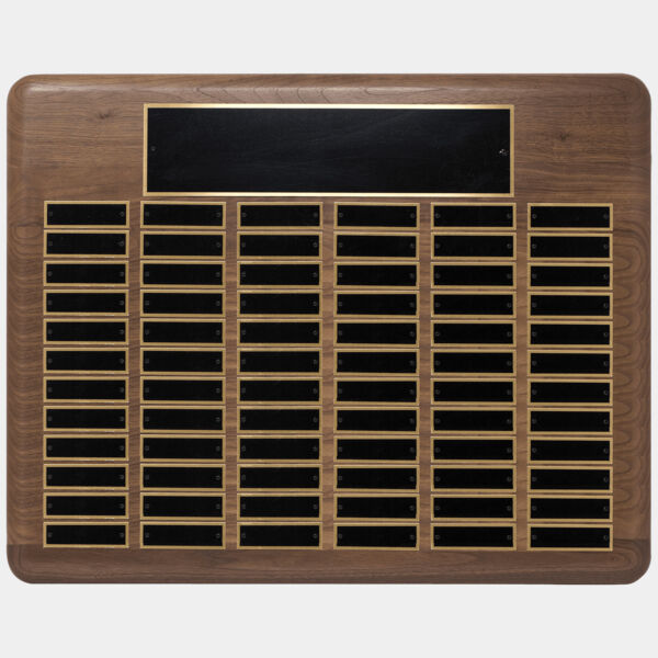 22" x 30"/Plates 7/8" x 2 3/4" American 80 Plate Perpetual Plaque with Brass Plated Steel Plates Thumbnail