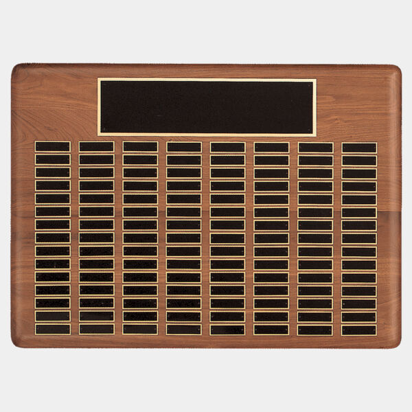 22" x 30"/Plates 7/8" x 2 3/4" American 120 Plate Perpetual Plaque with Brass Plated Steel Thumbnail