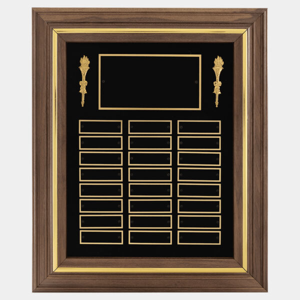 15" x 18"/Plates 7/8" x 2 3/4" American 24 Plate Perpetual Plaque with Brass Plates Thumbnail