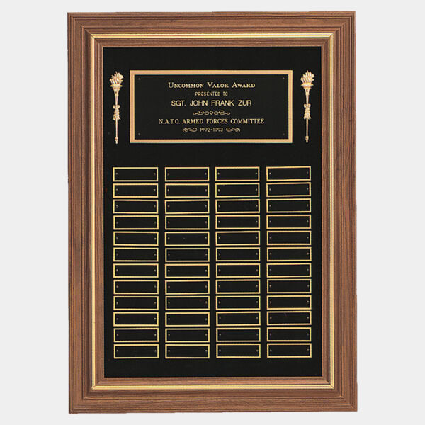 18" x 25"/Plates 7/8" x 2 3/4" American 36 Plate Perpetual Plaque with Brass Plates Thumbnail