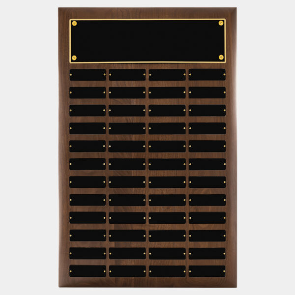 16" x 24"/Plates 1" x 3 1/4" American 48 Plate Perpetual Plaque with Brass Plates Thumbnail