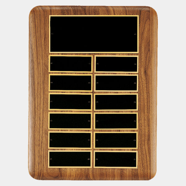 11" x 15"/Plates 1 1/2" x 3 3/4" American 12 Plate Perpetual Plaque with Brass Header Plate Thumbnail