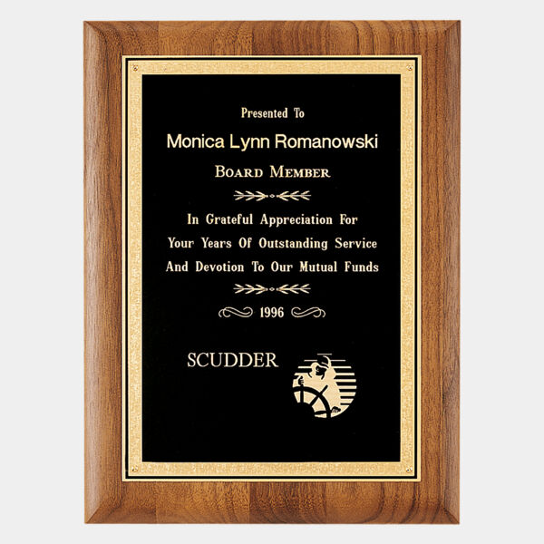 11" x 14" Coventry Series American Plaque with Florentine Border Textured LaserFX Plate Thumbnail