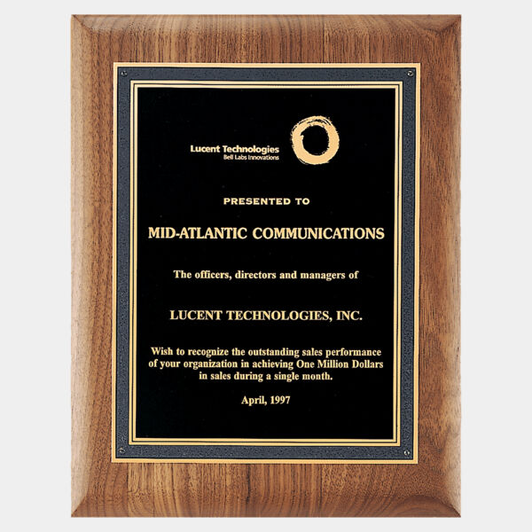 9" x 12" American Plaque with Florentine Border Textured LaserFX Plate Thumbnail