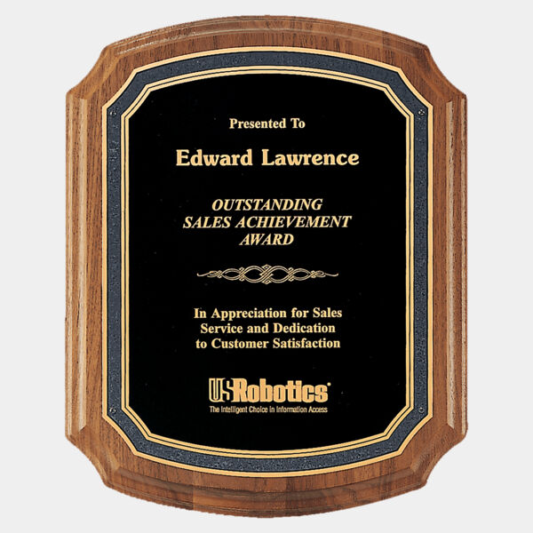 10 1/2" x 13" American Plaque with Florentine Border Textured Plate Thumbnail